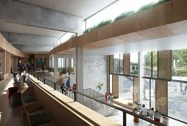 Fix_Our_Schools's tweet photo. Denmark breaks ground on new elementary school featuring "monumental green roof which will sculpturally integrate into its natural context with a gradually sloping form." #schooldesign #ONclimate https://t.co/T9WtfehPA3 https://t.co/XOaOxIQsMH