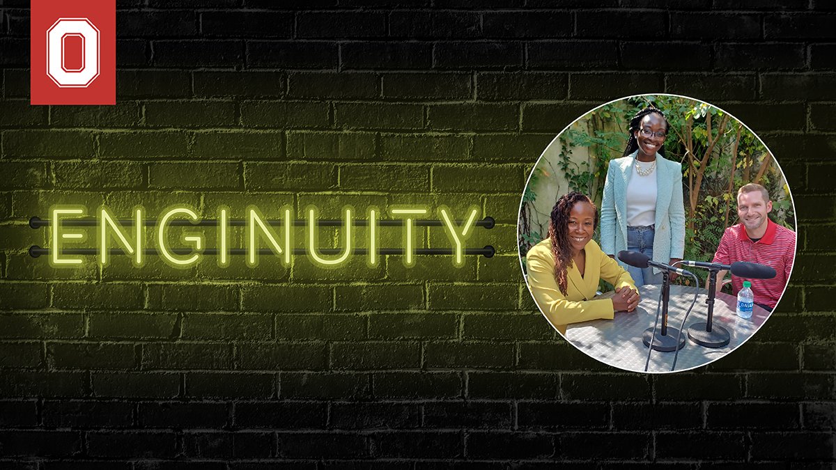 OSUengineering's tweet photo. 🎙️Very happy to debut our new podcast, Enginuity, hosted by Dean Ayanna @robotsmarts Howard! In the 1st episode she chats with Anita Nti &amp; Danny Freudiger, 2 of the students who launched @WeAreElectrion... https://t.co/byGSWdrTVQ https://t.co/938lEJXbe1