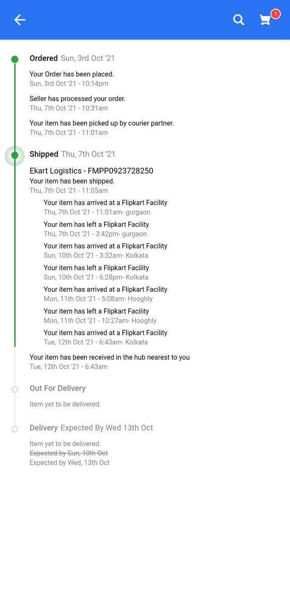 nileneelesh's tweet photo. I ordered msi modern 14 notebook having order ID:OD 223013435235089000 is not delivered till now having delivery date 10 Oct n executives are just giving "tarikh pe tarikh " .
@_Kalyan_K
@Flipkart
@FlipkartSellers 
@ekartlogistics https://t.co/er3g4KkVMo