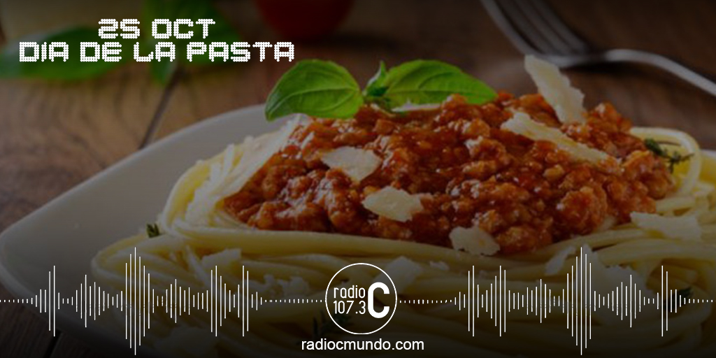 radioc107's tweet photo. Si bien la historia no precisa el origen de la pasta, si fue en China o en Italia, lo cierto es que hoy se celebra el Día de la Pasta. Tras un Congreso mundial de fabricantes de #pasta en 1995, se acordó celebrar este día por ser un plato versátil, nutritivo y universal 🍝🌎 https://t.co/DzZ4O5KSUm