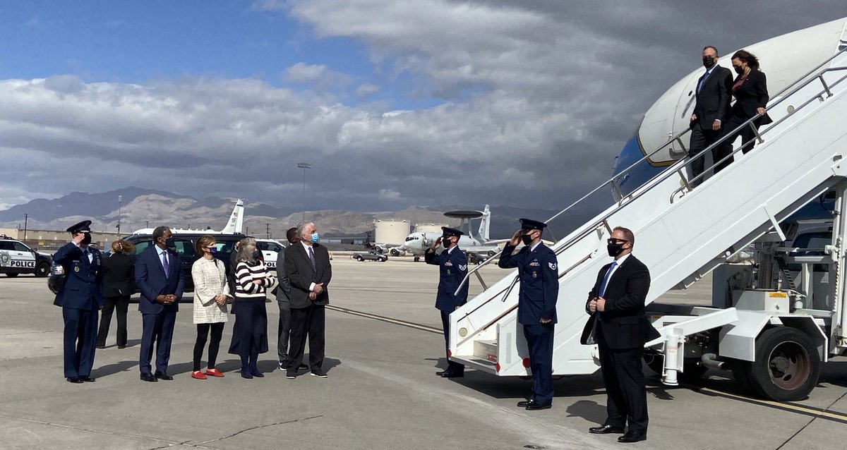 repdinatitus's tweet photo. Welcome to Las Vegas @VP Harris and @SecondGentleman. https://t.co/cDwbH3kCNo