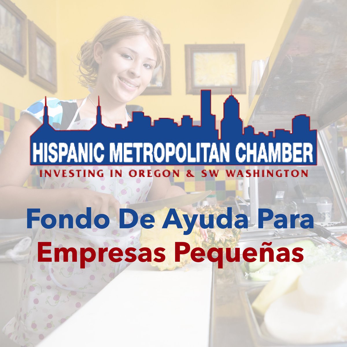 La Cámara Metropolitana Hispana se complace en anunciar que el Fondo de Ayuda para Empresas Pequeñas ahora está disponible para apoyar a los negocios pequeños del condado de Multnomah.

hmccoregon.com/small-business…