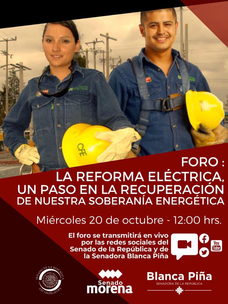 sindicato_sme's tweet photo. ¡TE INVITAMOS!
Foro: La Reforma Eléctrica, un paso en la Recuperación de nuestra Soberanía Energética.
Click aquí https://t.co/fkQazuNA07
#SME #ANUEE #NCT #CONJUPAM https://t.co/curb14vbY3