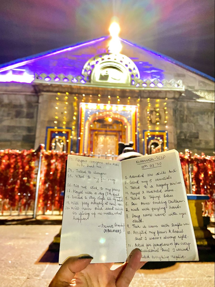 Thread : This Day, Last Year in Kedarnath. (A Journey of Manifestation) I remember how passionately I wrote my journey from being an Atheist to a Shiv Bhakt in September last year where I mentioned how desperately I wanted to go to Kedarnath least did I know