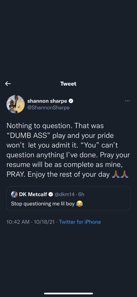 HiddenSportGems's tweet photo. Shannon Sharpe buried D.K. https://t.co/RafRf7qWGc