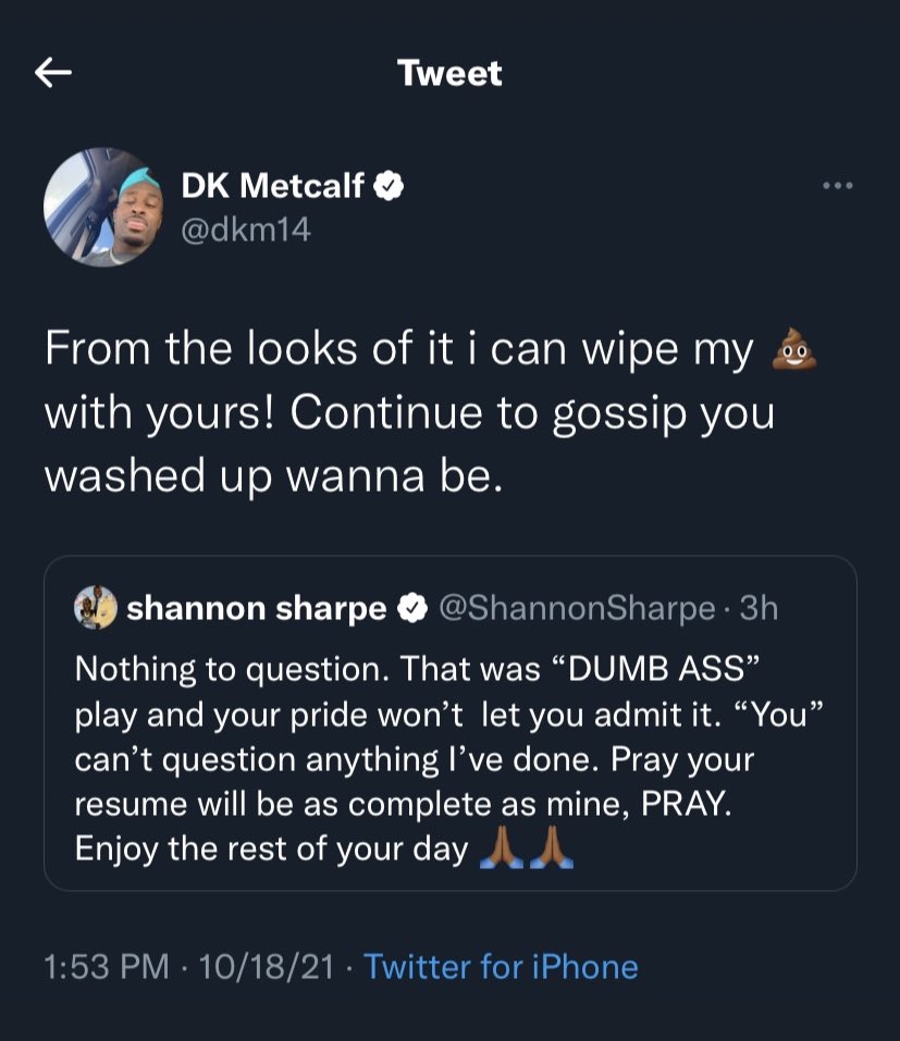 HiddenSportGems's tweet photo. Shannon Sharpe buried D.K. https://t.co/RafRf7qWGc