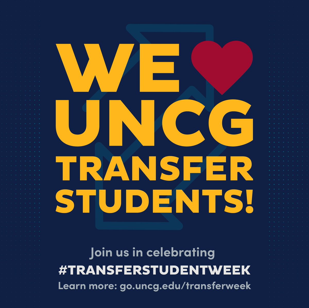 It's National Transfer Week and we LOVE our Transfer Students! We would be THRILLED to partner with you and have your students join our Spartan Family! Let us know if you are interested! To get started, go here! go.uncg.edu/transferweek  @_gtcc @waketechcc @ForsythTechCC  @uncghhs