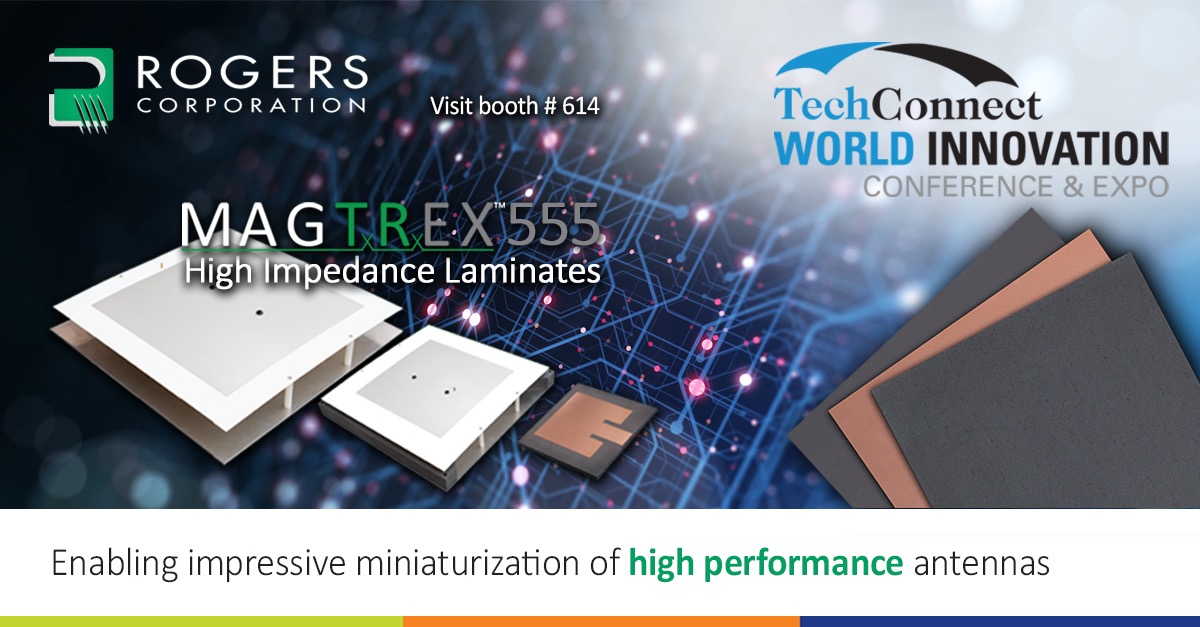 Rogers_ACS's tweet image. Rogers’ MAGTREX™ laminates enable miniaturization of antennas and other electromagnetic assemblies. Learn more by visiting our booth #614 at #TechConnectWorld or check
bit.ly/3vrHy7Y