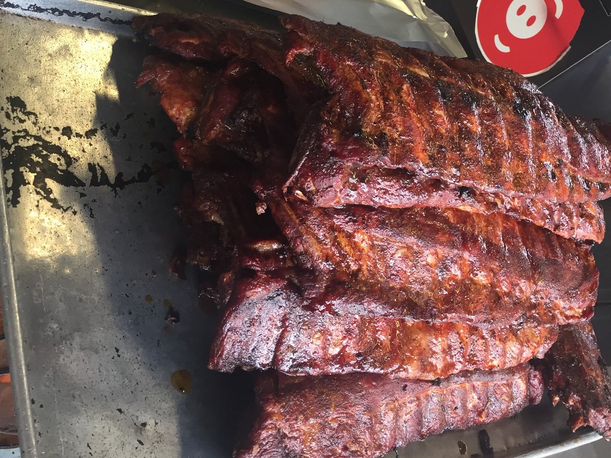 We have another amazing batch of ribs that has just finished smoking with our cherry wood. Come in tonight and get a Full Rack or a Half Rack glazed with our special rib sauce. If you can't make it into eat tonight; please remember we do curbside pick up for call in orders!