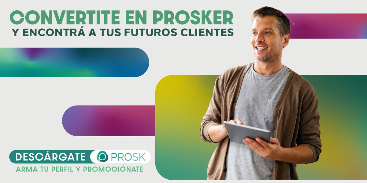 proskapp's tweet photo. Convertite en Prosker en tres sencillos pasos: primero descargá la app disponible para iOS y Android, luego te registras y por último completás tu perfil contando lo que ofrecés con tu mejor foto o video. https://t.co/Or3YcMSZ7E