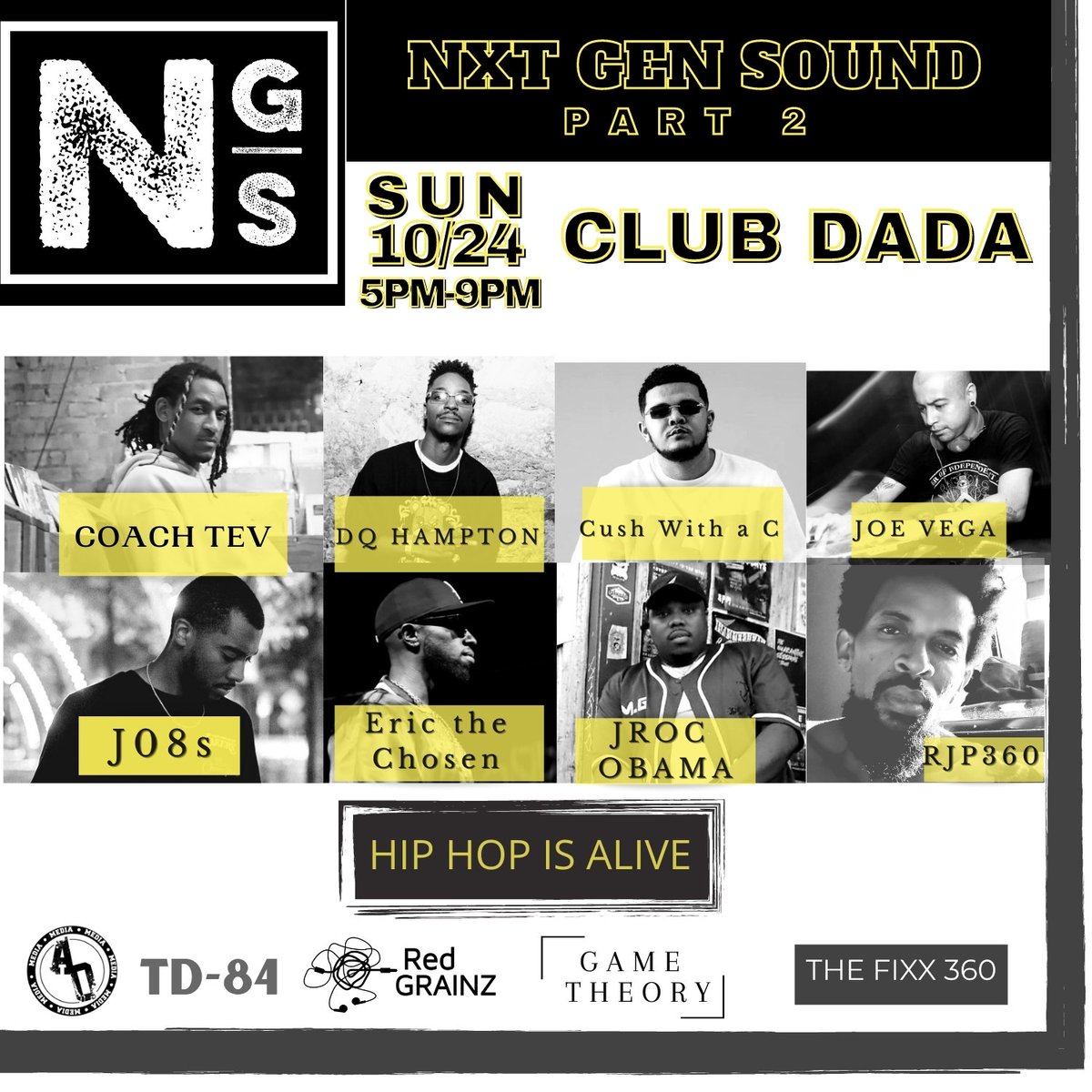 therjp360's tweet photo. Sun 10/24 5pm-9pm at @ClubDadaDFW I'll be hosting NXT GEN SOUND - II. The line-up top to bottom features some of the best Hip Hop talent DFW has to offer. @coachtev @JRocObama15 DQ Hampton, @cushwithac_ @ericthechosen @PRODUCEDBYJ08s and @joeveganue
#nxtgensound #dfwhiphop https://t.co/647Tu6WNIe