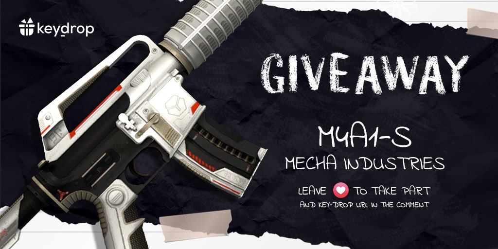 keydropcom's tweet photo. Giveaway on M4A1-S | Mecha Industries 🎁

👊 Just leave ❤️ under the post!
🌟 Follow us!
🏆 Retweet!
 
⏰ Wait 24 hours!

#freeskins #csgoskinsgiveaway #csgoskinsfree #giveaway #airdrop #csgocases #csgocase #csgocommunity #csgoesport #skins #csgoskins #keydrop #keydropcom #csgo https://t.co/QHwYV8MF5N