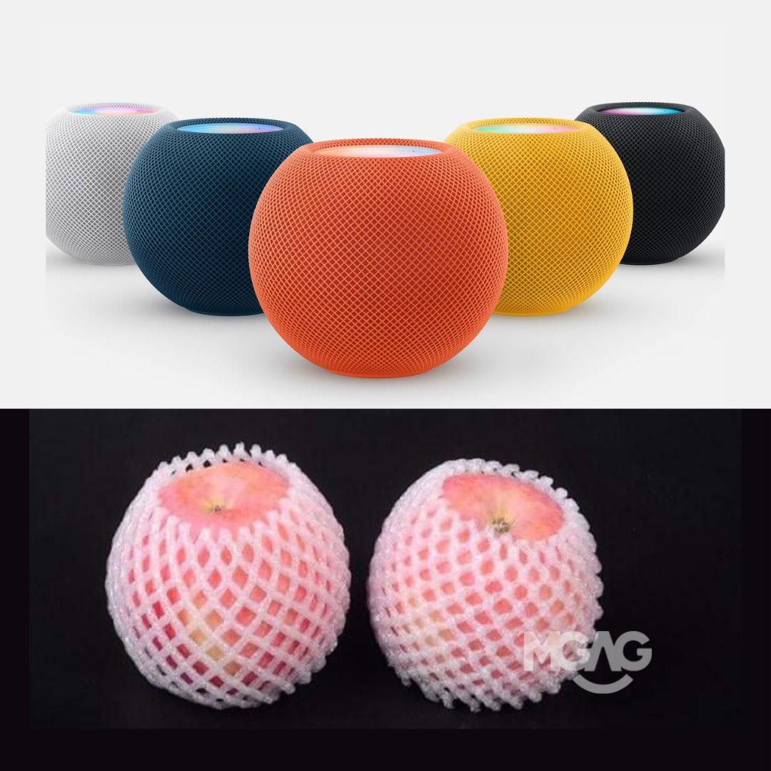 My_MGAG's tweet photo. same energy #AppleEvent Homepod Mini https://t.co/8JWM0gBeqn