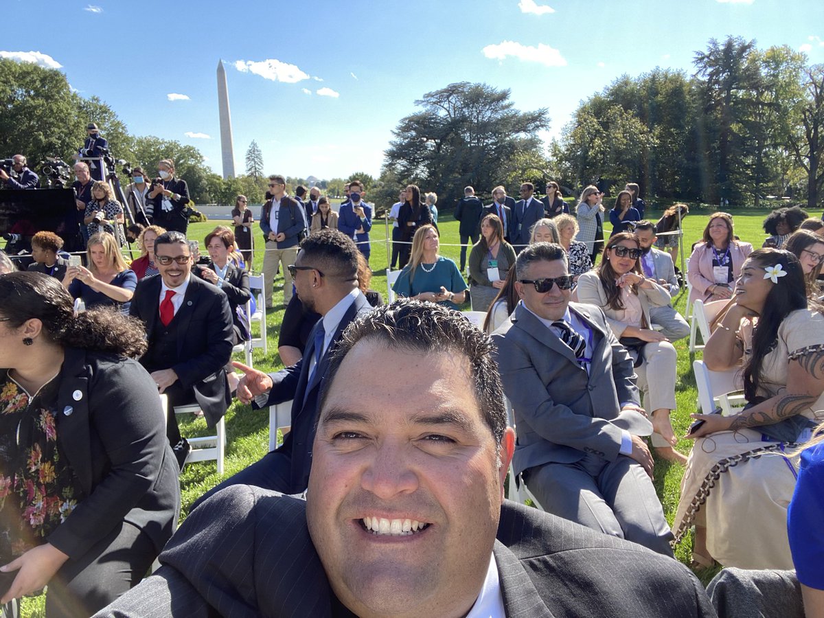 NoelCandelaria's tweet photo. Great day to be at the @WhiteHouse surrounded by our nations 2020 &amp; 2021 State Teachers of the Year.
We are ready to celebrate our 2020 NToY @TabathaRosproy &amp; 2021 NToY @JulianaUrtubey3.
Proud day to be an educator in America. https://t.co/IhfO3f1RdY