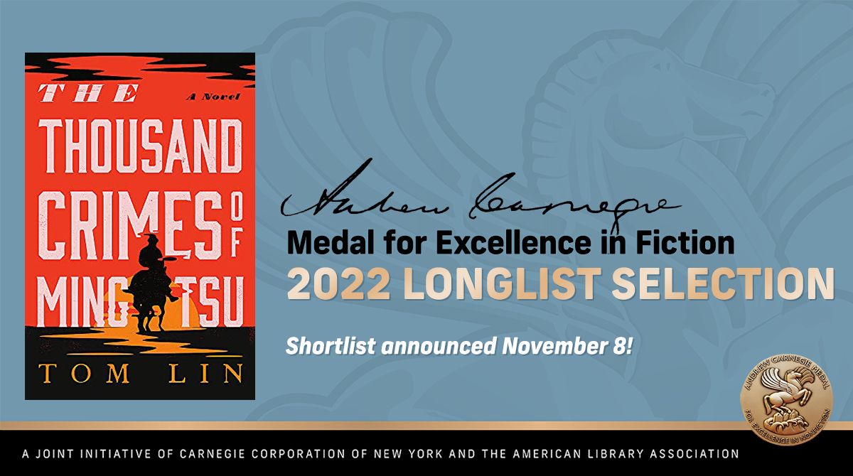tom_lin__'s tweet photo. YOU GUYS!!! THE THOUSAND CRIMES OF MING TSU @littlebrown HAS BEEN LONGLISTED FOR THE 2022 ANDREW CARNEGIE MEDAL FOR EXCELLENCE IN FICTION!!

https://t.co/WIaH3As9Vp https://t.co/q4uEqY9ZBo