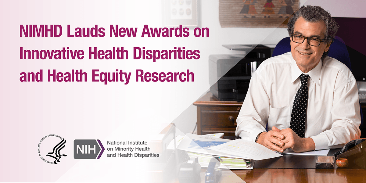 NIMHD's tweet photo. .@NIH will support 11 grants to achieve #HealthEquity through the @NIH_CommonFund’s Transformative Research to Address Health Disparities and Advance Health Equity initiative. #CFHealthDisparities Learn more in #NIMHDInsights. https://t.co/gyU9EjBMQB https://t.co/oJq0bZ05Vb