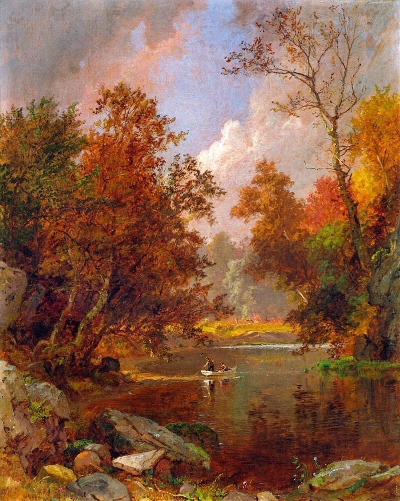 Jasper Francis Cropsey (American,1823-1900) - Autumn on the River　1877　oil on canvas　private collection
