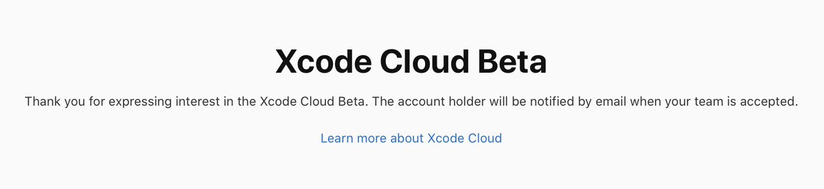 eneko's tweet image. Any guesses on when Xcode Cloud will leave beta? I'm still waiting for my chance to try it :/
#xcodecloud #xcode #iOSDev