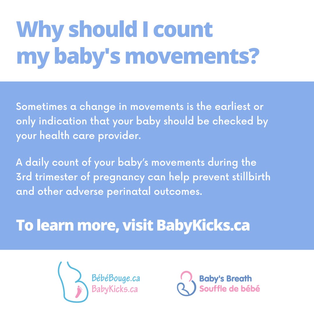 For more information, visit BabyKicks.ca or download our free brochures here:
English:
 babysbreathcanada.ca/.../Babykicks-…
Français:
babysbreathcanada.ca/.../09/Babykic…
