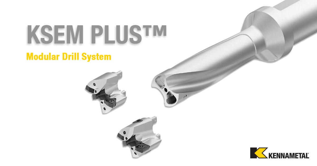 Kennametal's tweet photo. Looking for a way to lower your tooling cost when large diameter drilling? KSEM PLUS™ is equipped to take interchangeable head styles with two fully effective cutting edges. Learn more: https://t.co/zYgjA1PWdS

#drilling #modulardrill #manufacturing #metalcutting #cnc https://t.co/8oKmZcSDCf