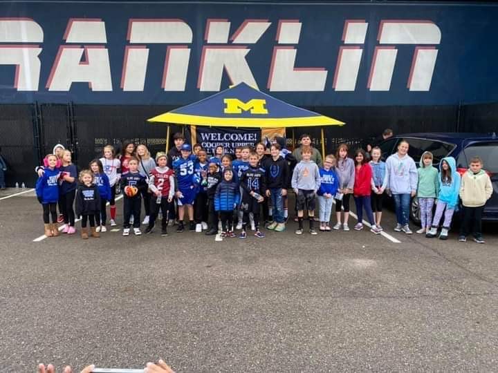 CooperUpper's tweet photo. Cooper Families had a great time @FranklinFootbal game! #fhstriad #livoniapride #cooperchampions https://t.co/njz78JDvTZ