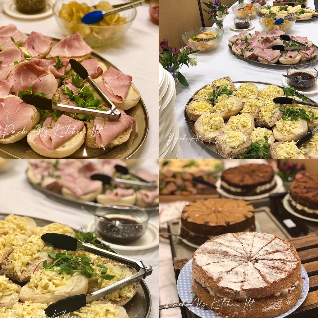 RachAlsKitchen's tweet photo. It was our pleasure to provide a simple but #fresh and #tasty #coldbuffet #funeraltea today ..thanks for the cakes @nicolasgateaux .. https://t.co/sxeTMX5cW1