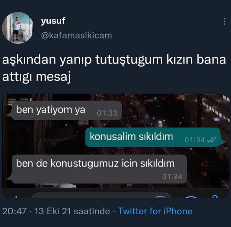 Böyle bir cevap verdiği için aşkından yanıp tutuştuğun kız ya zaten