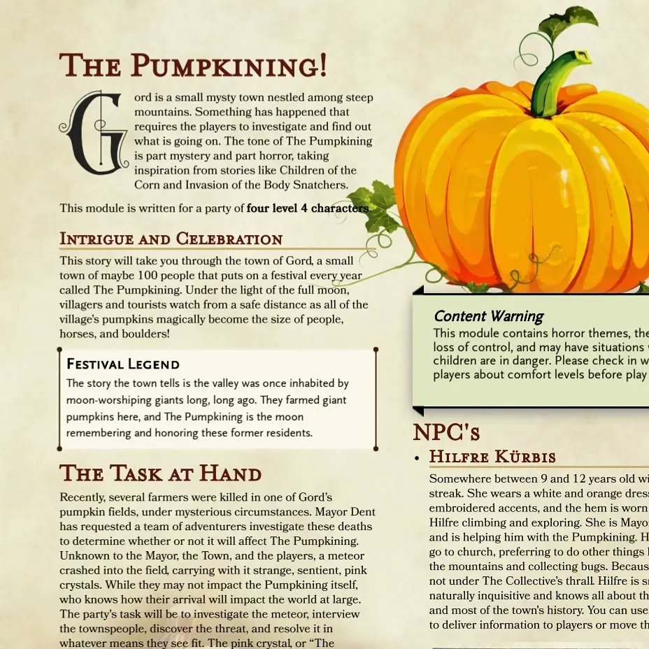 BubblingQs's tweet photo. @daneindanger Dane published is Halloween One-shot for D&amp;D 5e! Check it out!
https://t.co/UASNkMMH2L

#rpg #dnd #halloween #oneshot #spooky #ttrpg #dmsguild #publish https://t.co/UxLko7bnH4