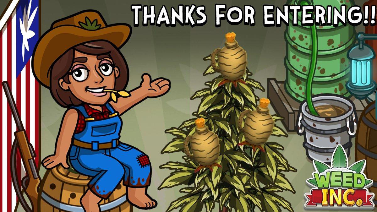 Weed_Inc_Game's tweet photo. πHey there Entrepreneurs! Thanks so much for all your entries for this latest #WIcontest they're finer than a frog hair split four ways!! Winners will be contacted by the end of the day! Until next time y'all!!ππΎπ― #WeedInc
https://t.co/Ze0e7y7lGq https://t.co/89Ys0f0ijn