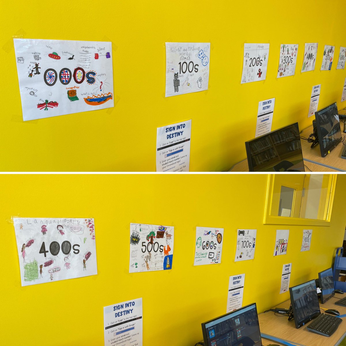 MediaTalley's tweet image. Things I LOVE: student designed spaces. So much better than any posters you could pay for! #studentcentered #ib #studentdesigned #pyp #mediacenter