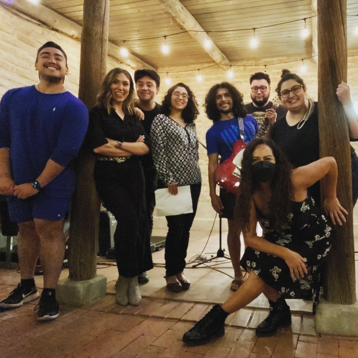MiltaOrtiz's tweet photo. I have to shout out the wonderful experience that was the Anita music workshop. We’re in the early stages &amp; It’s so good to collaborate with dope musicians &amp; actors. (Not everyone pictured!) @qviolin @OrkestaMendoza @BLTHEATER https://t.co/NFGRTB6AV5