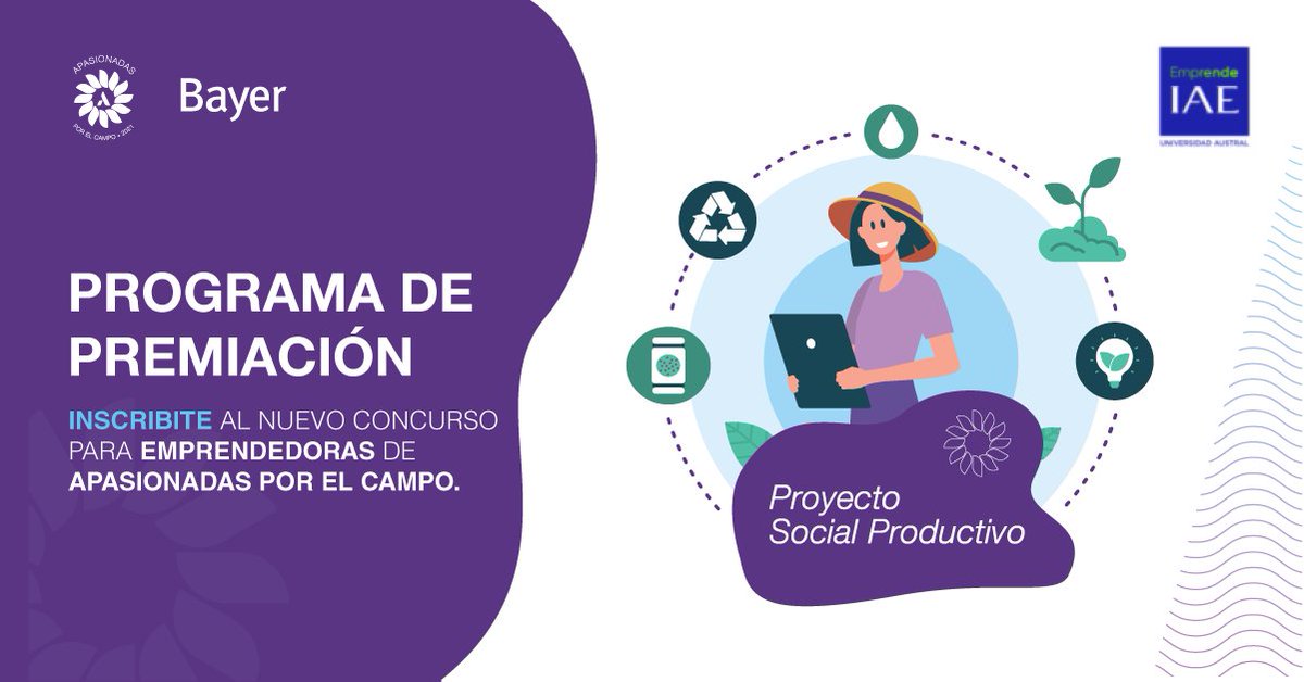 📢Te invitamos a participar de un nuevo proyecto del programa de #ApasionadasPorElCampo del que somos parte. Podrán participar emprendimientos liderados por mujeres vinculados a la agroindustria. ¡Inscribite al concurso haciendo click en este link!👇 bit.ly/concurso_apasi…