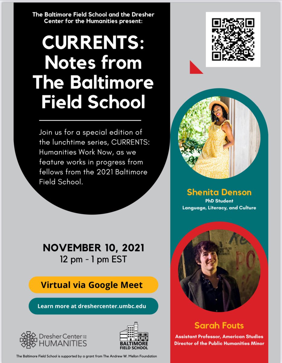 This past summer I was selected as a Baltimore Field School fellow, sponsored by the Andrew W. Mellon Foundation. The Baltimore Field School is a planning intensive, focused on building collaborative public humanities projects with community partners. 

Join me on Nov. 10th!