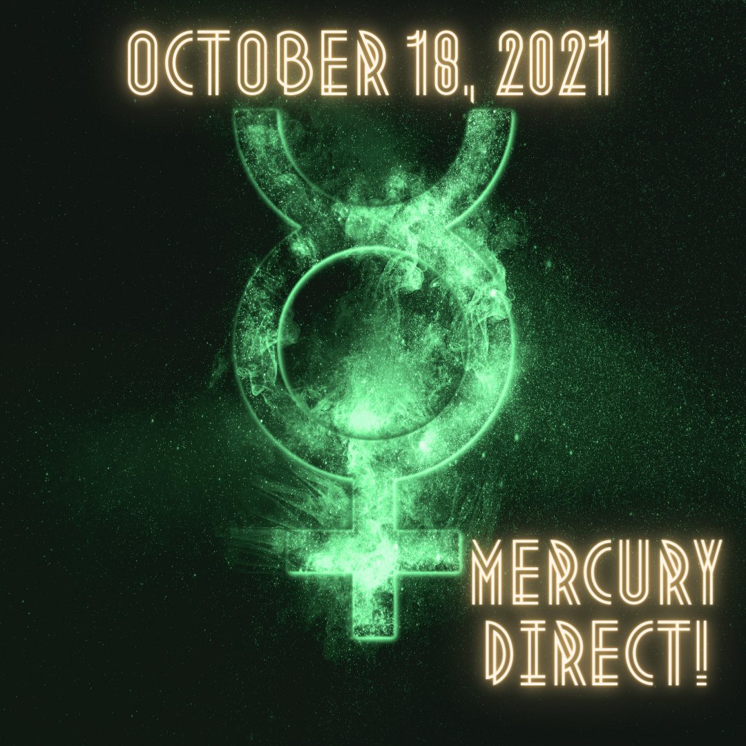 KMW_connect's tweet photo. … and the really good news, Mercury goes direct today at 10° Libra.

Both Mercury and Jupiter rule our thinking processes – both Mercury and Jupiter turning direct is quite something – so expect clarity and answers. A veil will be lifted and it will become clear where you stand. https://t.co/0Yek1vR9HG