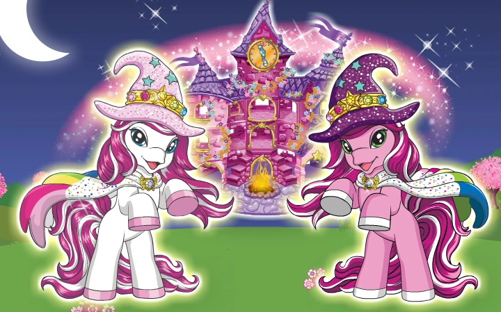 PonyOfTheDay's tweet photo. 🎠October 18th, 2021
Today's horses of the day are Abra and Cadabra, from Filly Witchy!

They're the Special Fillys of the toyline. Abra is the caretaker type, while her twin sister Cadabra is more of a trickster. Their Funtasia counterparts showed up in episode 20 of the series. https://t.co/HFqIVcDITl