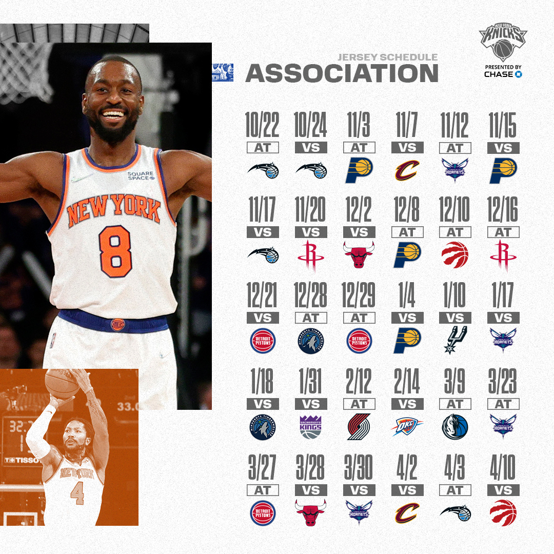 NEW YORK KNICKS on X: Gearing up. Our 2021-22 uniform schedule