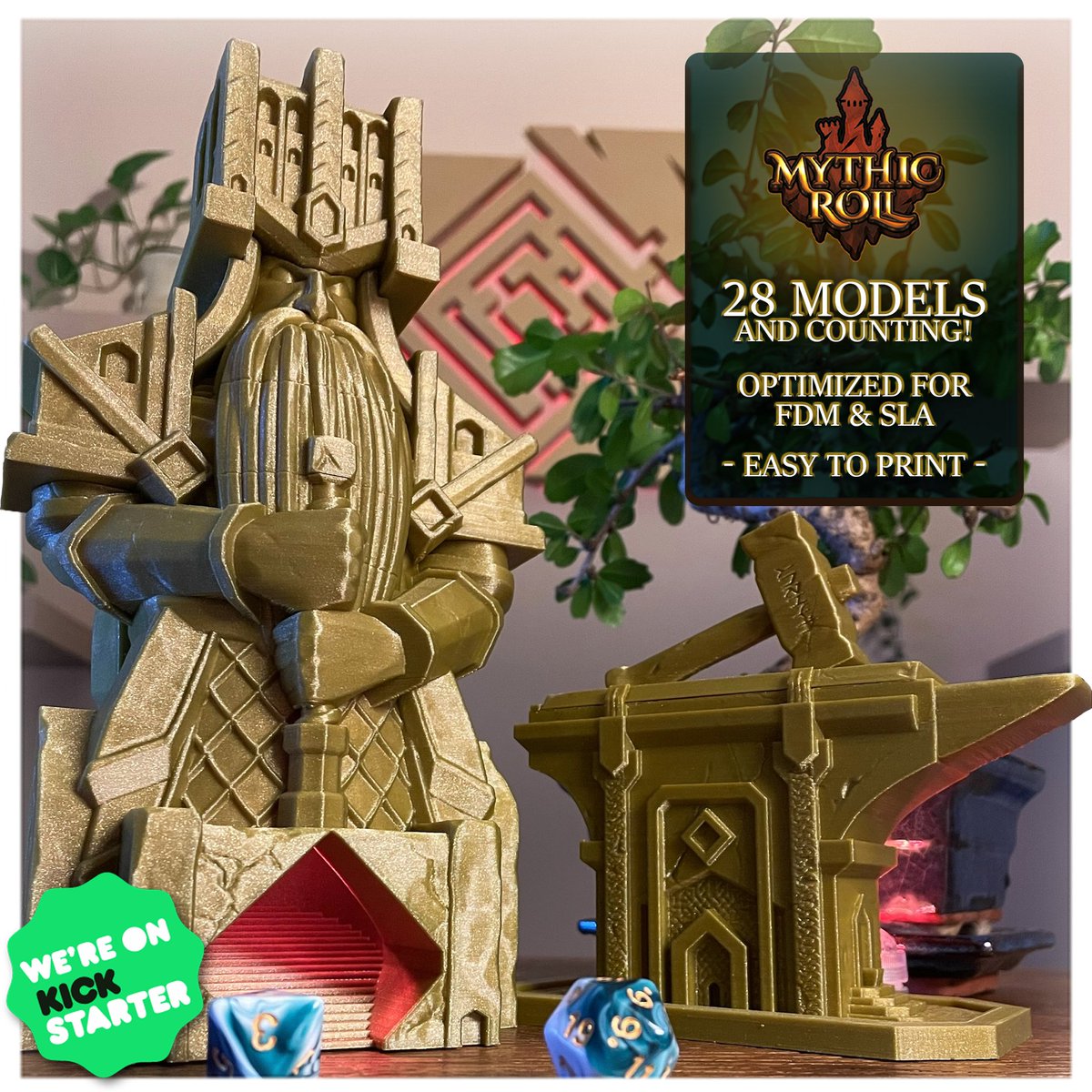 UnchainedGam3s's tweet photo. #3D printable #dicetowers &amp; #diceboxes 
Join over 750 backers on #Kickstarter!
➡️ https://t.co/8dsRzcImUg https://t.co/bkzZz19hrR