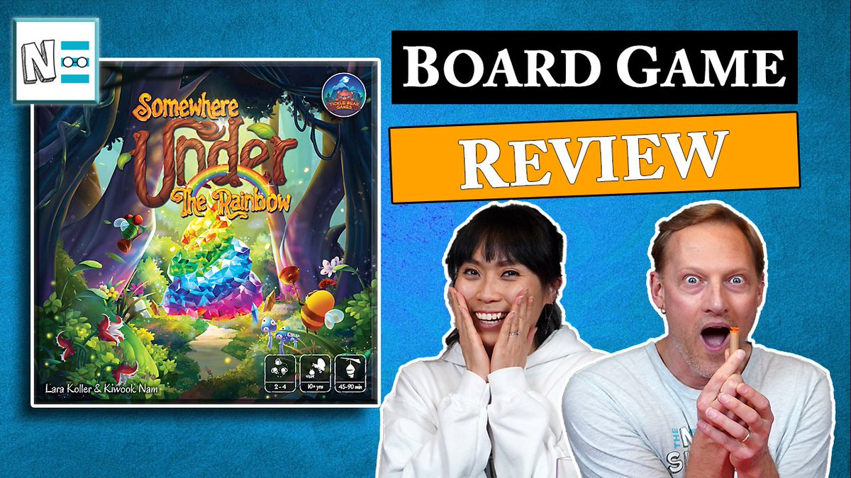 Thenerdshelves's tweet photo. Here are our final thoughts of SOMEWHERE UNDER THE RAINBOW, by @ticklebeargames after our live playthrough https://t.co/ARTrpj1udq What a fabulous #boardgame @JudieBrookhart https://t.co/AbNNvxSel9