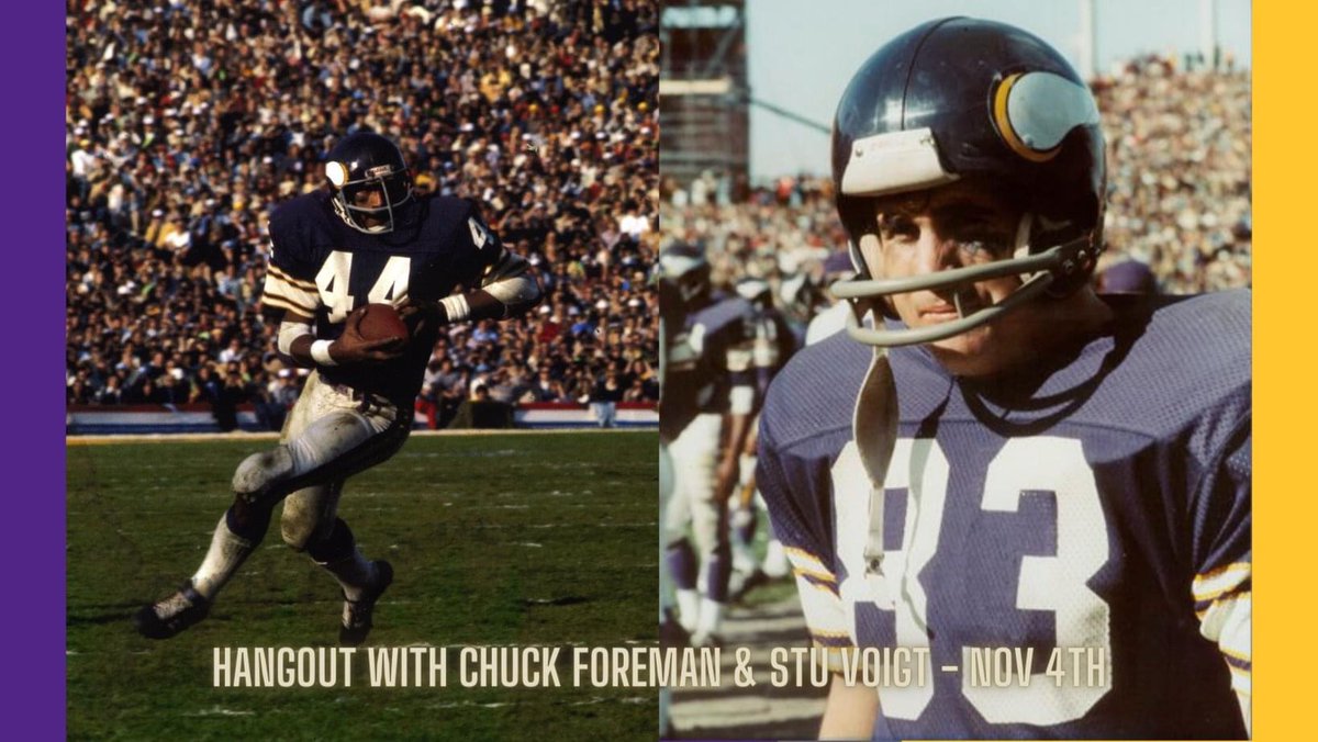 FanHQ's tweet image. GIVEAWAY! Win a mini helmet signed by Chuck Foreman and Stu Voigt! Enter for your chance to win👇

1. FOLLOW @ChuckForeman and @FanHQ 
2. RETWEET this post

Watch Thursday Night Football with Chuck and Stu on 11/4. Grab your tickets here👉chuckforeman44.com/store/p38/Chuc… #SKOL