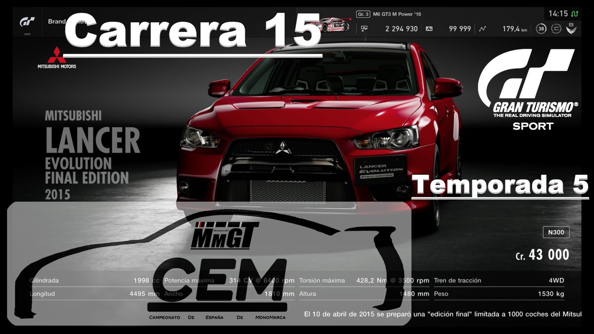 ClubMonoMarcaSR's tweet photo. Estamos en directo para la Carrera 15 del #CEMT5 desde YouTube con @segys_92 y FRT_Robertk636:
https://t.co/OTxHbhioZi https://t.co/PPcpERjZiI