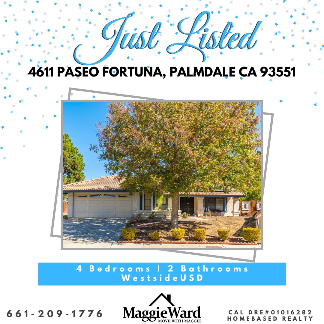 WardRealtor's tweet image. Single story 4 bedroom home in the original #RanchoVista tract! #JustListed! 

Visit bit.ly/3BUku42 for more photos and information!

#MoveWithMaggie #MaggieWardRealtor #HomesForSaleRanchoVista #HomesForSaleAntelopeValley #Realtor #RealEstate #4Bedrooms #HomeBasedRealty