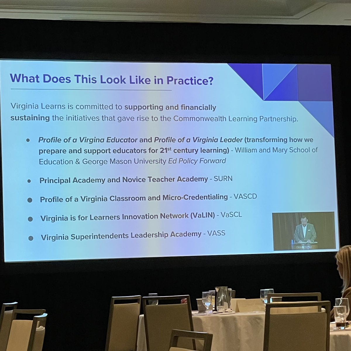 pammoran's tweet photo. Great to see Va Learns Foundation rolling out today to @vassnews supts - thanks @VA_Partners4Edu for supporting this becoming reality @VA_Partners4Edu @scl_va @VASCD @wmSURN https://t.co/mjSyKzdDhv