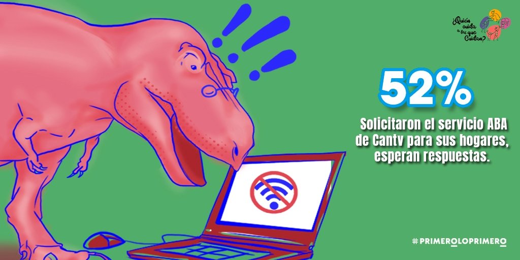 comadrepurpura's tweet photo. 📢52% manifiesta haber solicitado el servicio de ABA de Cantv, esperan respuestas.
40% usa datos móviles y el resto utiliza el servicio de Cantv cuando funciona🤳
#QuienCuidaALasQueCuidan #SinInternet #Desconectadas
#PrimeroLoPrimero https://t.co/EL464d5n3G