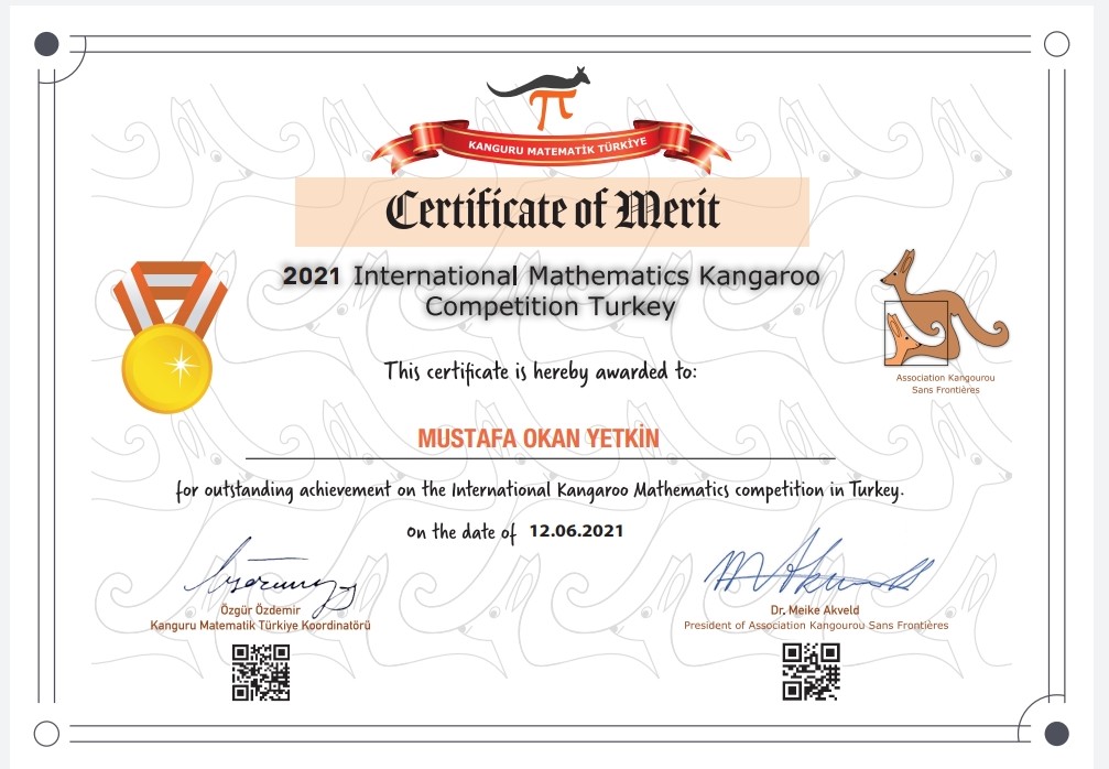 zknytkn's tweet photo. Matematik Kanguru Sınavı başarı belgemizi aldık. Darısı diğer sınavlara @chnkvnc @KutukcuYener @Seda25801 https://t.co/Zz1F5cZzo2