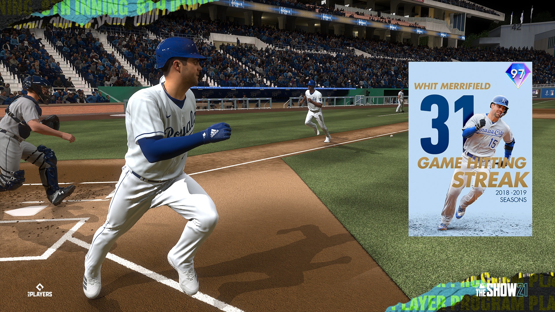 MLB The Show on X: Whit Merrifield has the longest hitting streak