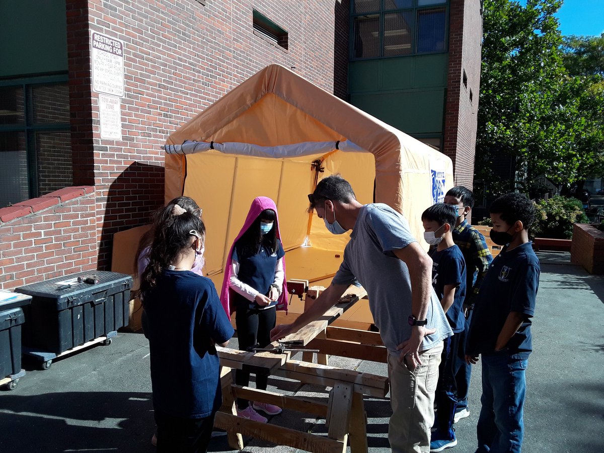 HarvardKent's tweet photo. Our 6th Graders are thrilled to begin Boat Building in person this year! Thanks to our partners and friends at Community Boat Building for bringing this awesome #deeperlearning experience to our students. #bostonschools https://t.co/JgH4WNRec8