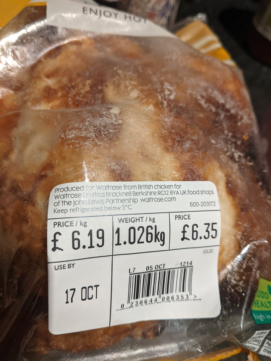 MonkeysKickAss's tweet photo. @waitrose my partner bought a chicken today, it's out of date, today's the 18th and best before the 17th! Bit dangerous with out of date chicken. Can we bring it back and get it changed for a safe one to eat? https://t.co/MD5Hm8EmZv