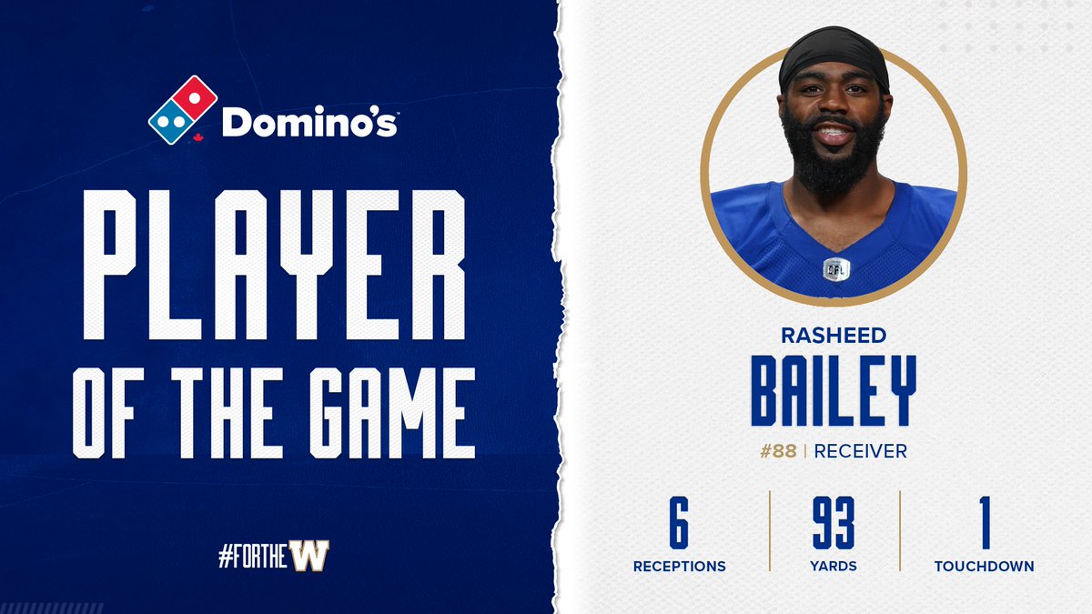 Wpg_BlueBombers's tweet photo. Rasheed (@ShowTimeSheed) put on a SHOW❗️

#ForTheW | @DominosManitoba https://t.co/drzEWdJWwF