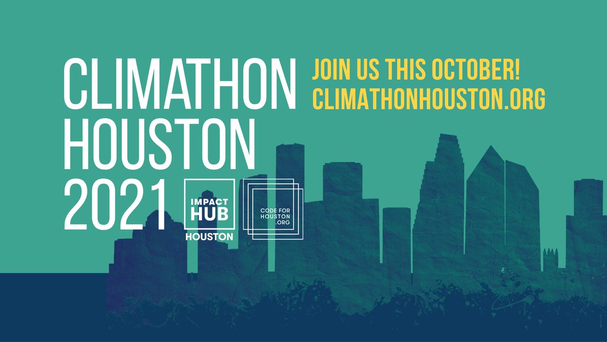 impacthubHOU's tweet photo. 1 week till #ClimathonHouston 2021 kick-off! Bryan Gottfried from InnoGrid, one of the 2020 winning teams shares: "I encourage anyone who is considering participating in it this year to do so–you never know where it may lead!" https://t.co/Gy6v22PYXO
#HOUimpact #CodeForHouston https://t.co/RvmmvgKH3b