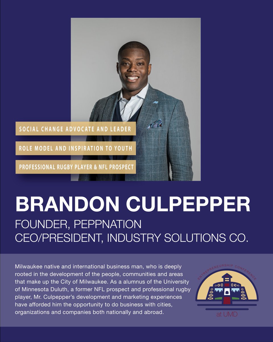 SPEAKER ANNOUNCEMENT: We are excited to announce Brandon Culpepper as a keynote speaker for the 2021 Entrepreneurship Conference!

Come out on November 11th to listen to Brandon speak about his personal brand!

Learn more and register at: lsbeconference.com

 #umdconference